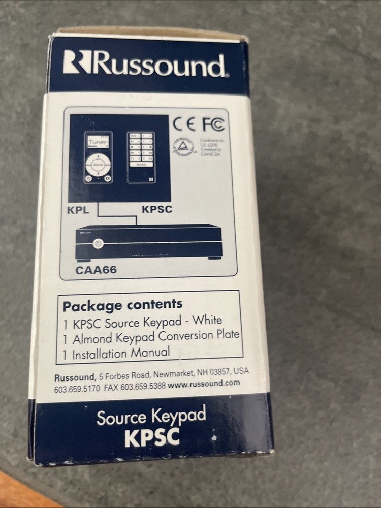 Russound KPSC Source Keypad CAA66 Compatible- NIB- White