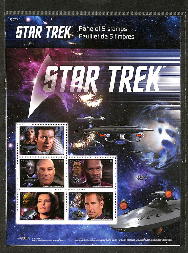 Canada - Scott 2983 - Star Trek - Sheet in Post Office Sealed Pack - 2017