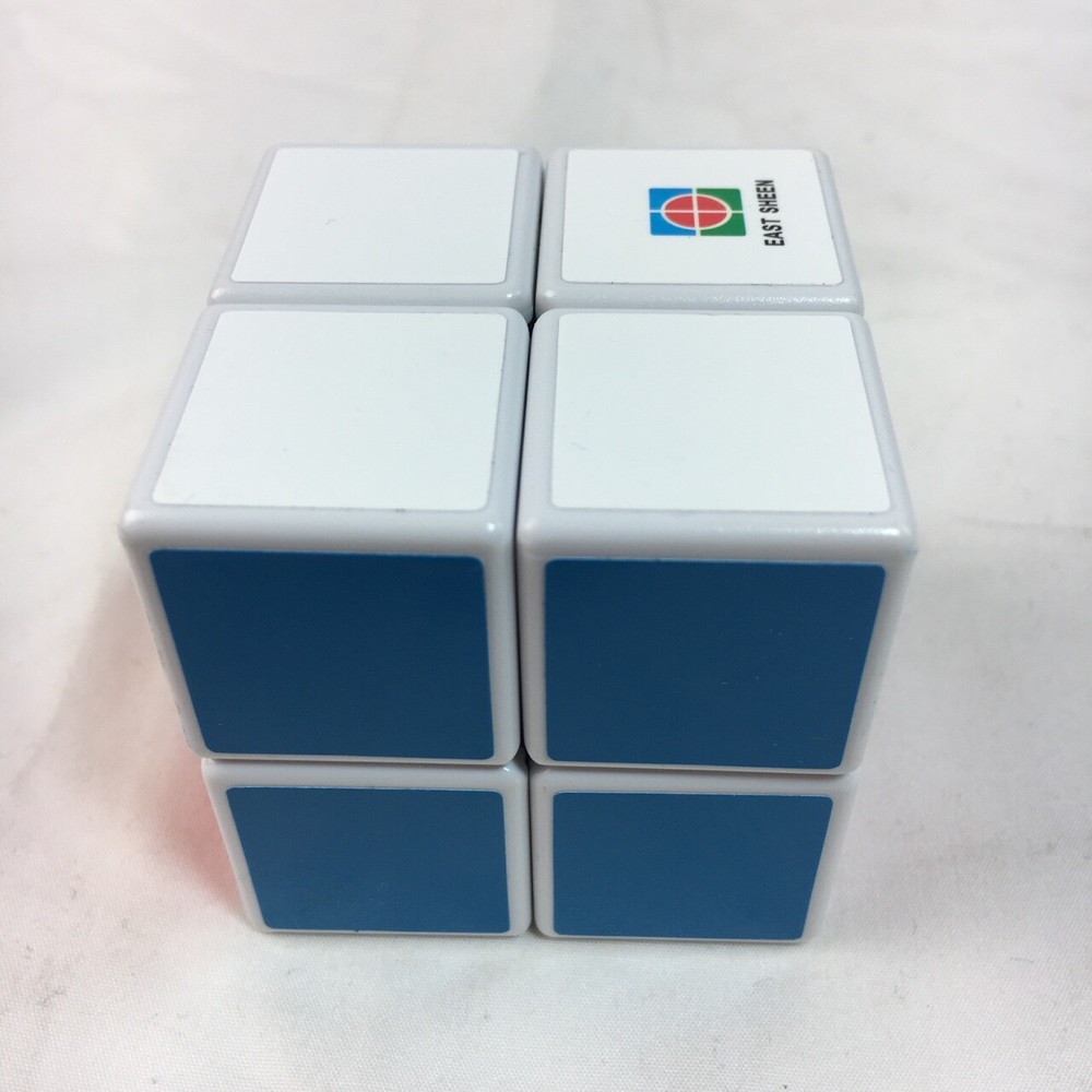 Eastsheen 2x2 Brain Teaser Cube Multi-Color Puzzle White Plastic