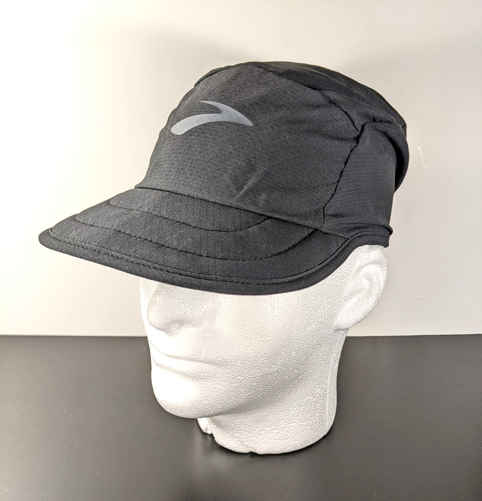Brooks Ultralight Packable Stash Pocket Running Hat - Charcoal Gray / Black