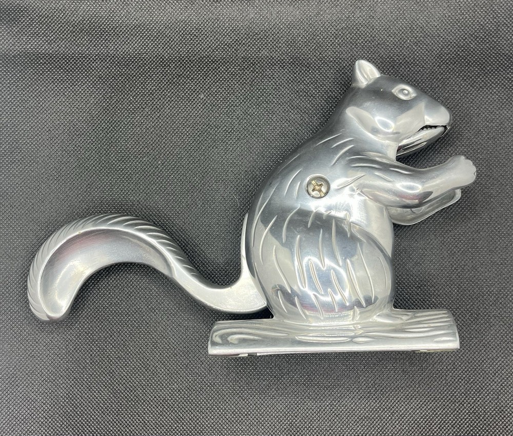 Vintage cast aluminum squirrel shaped nutcracker “ Davy Crackit “