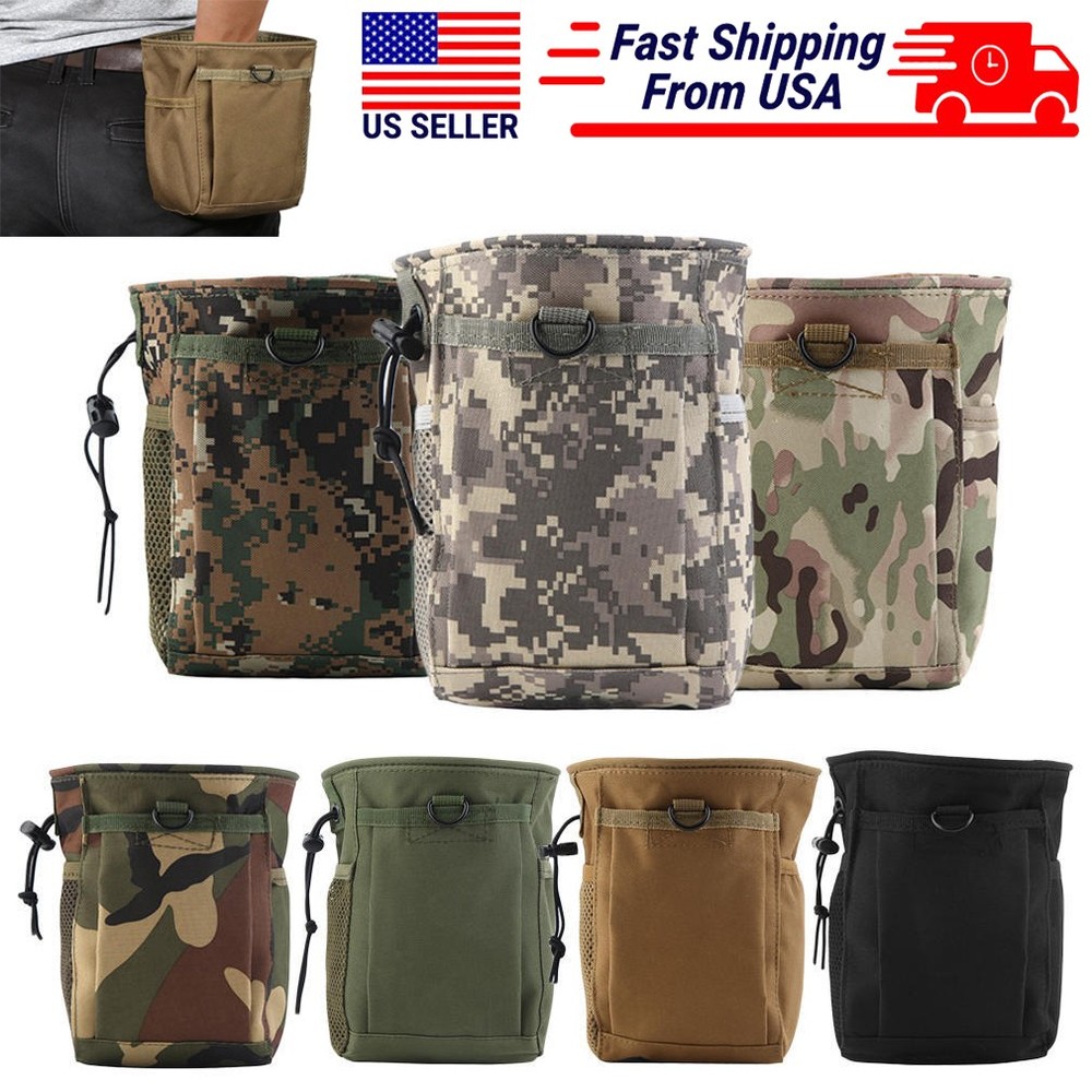 Tactical Molle Drawstring Magazine Dump Bag Garbage Bag Multi-purpose Military