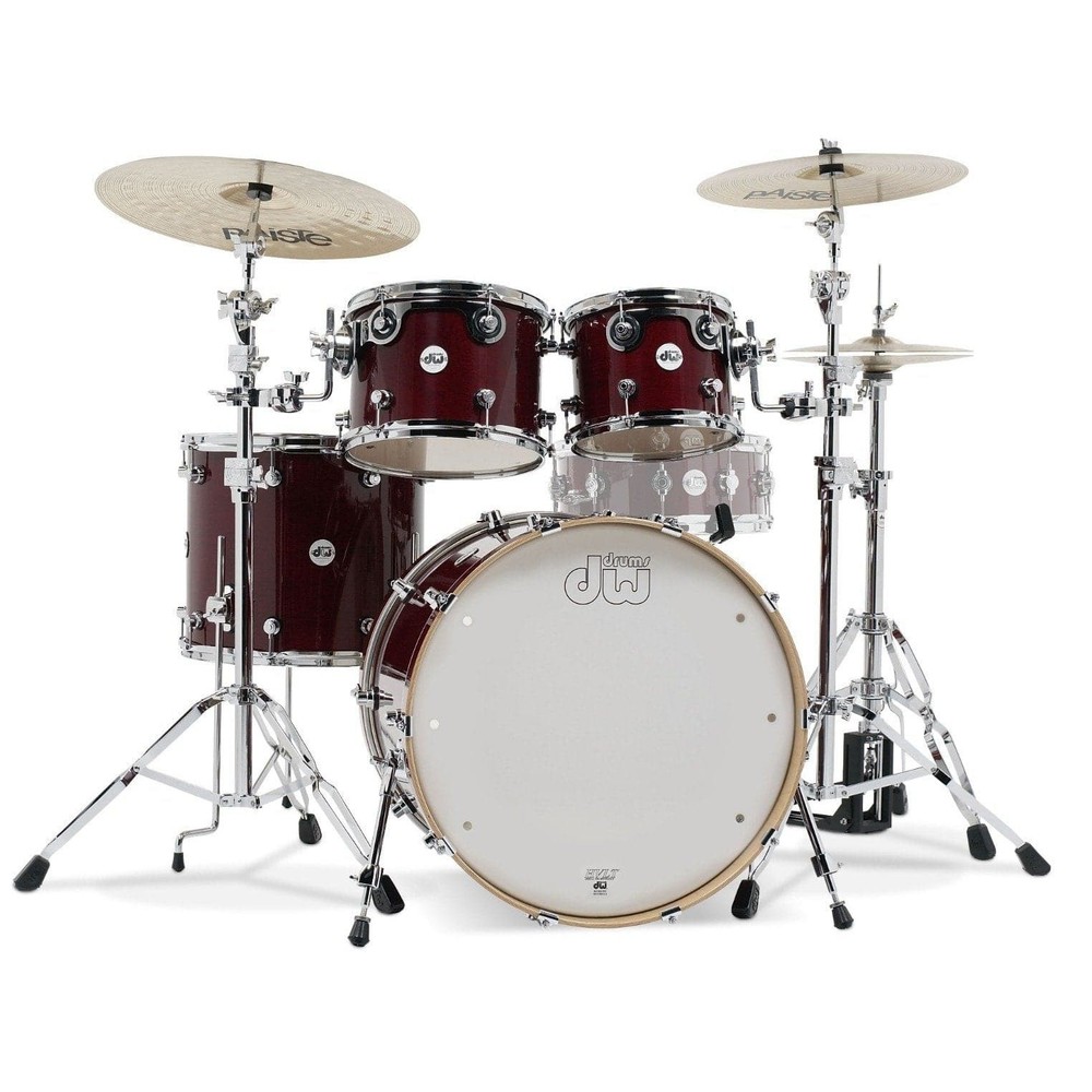 DW Design 4pc Drum Set Cherry Stain