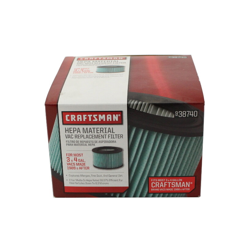 CRAFTSMAN CMXZVBE38740 1/2 Height Hepa Media Filter