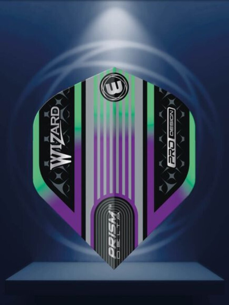 Winmau Prism Delta Wizard Rainbow & Silver Flight