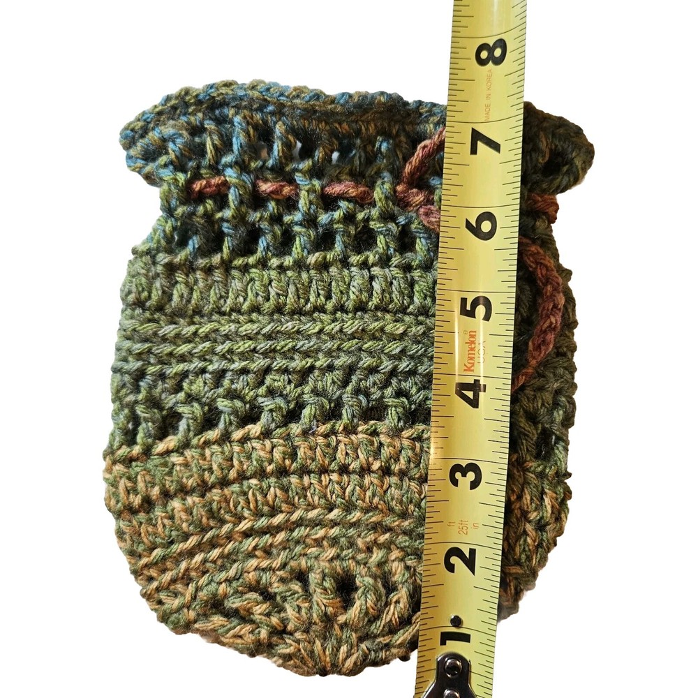 Hand Made Crochet Drawstring Trinket Bag