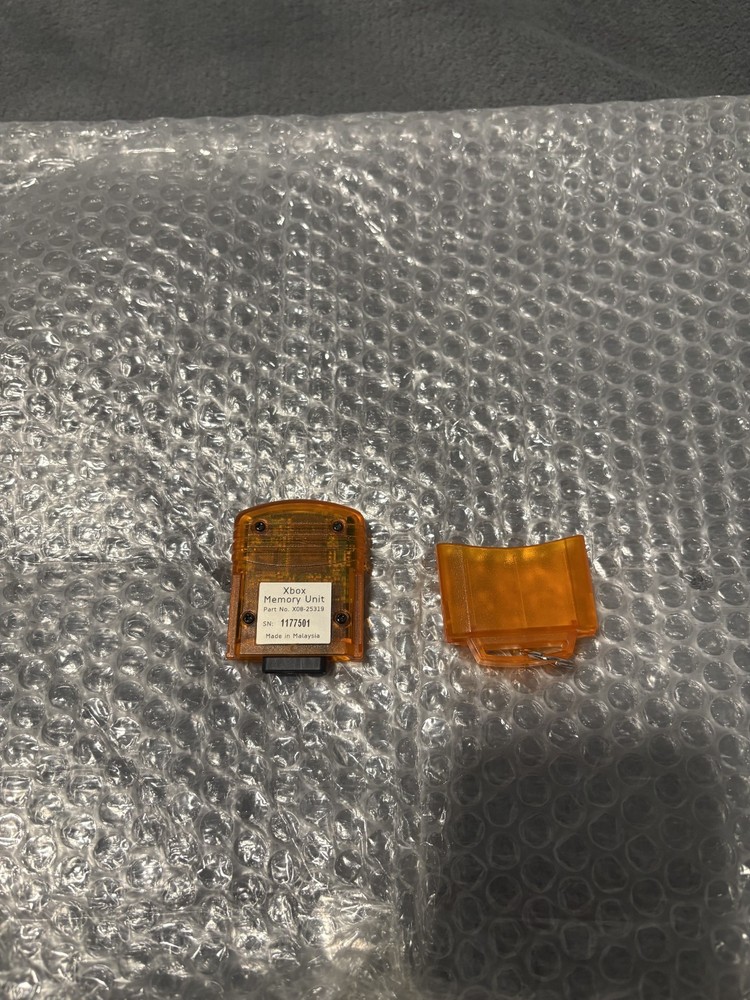 Original Xbox Live Beta Tester Translucent Orange Memory Unit X08-25319 with cap