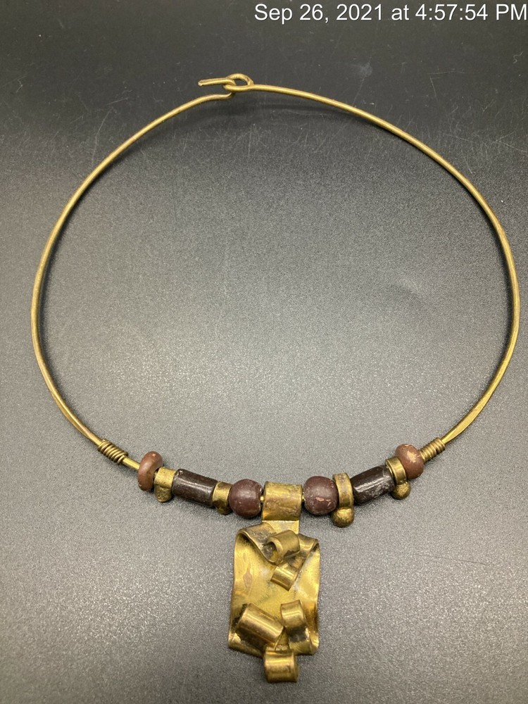 YANN Signed Designer Modernist Collar Necklace