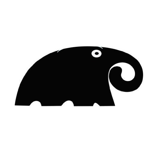 Large Elephant Silhouette Chalkboard by Streamline