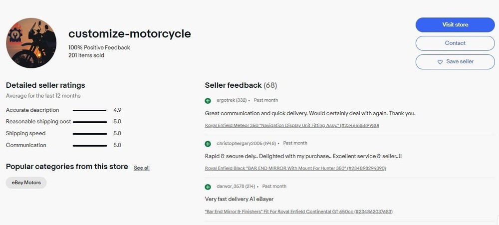 Royal Enfield "Interceptor & Continental GT 650 Switch Module for Left Side"