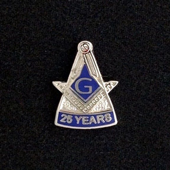 Masonic 25 Year Lapel Pin (M25-1)