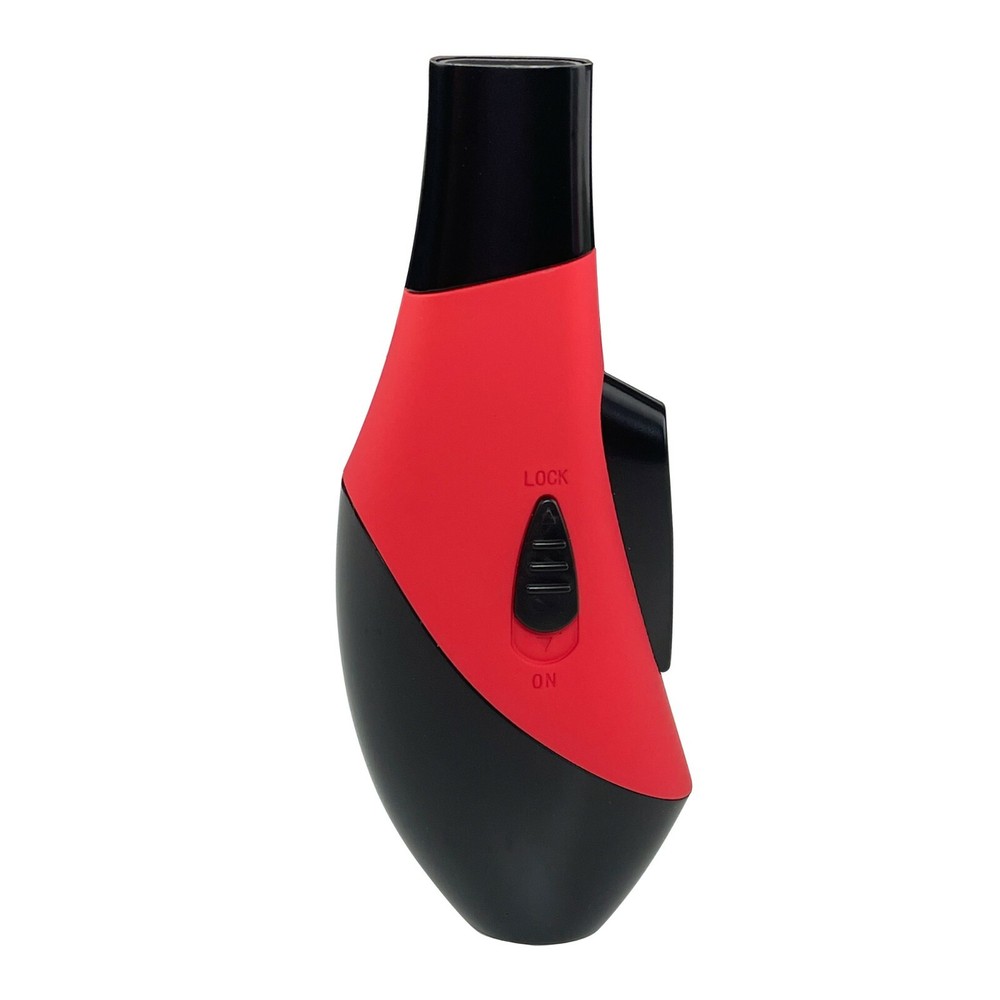 Double Jet Torch Lighter Adjustable Butane Refillable Water Drop Shape