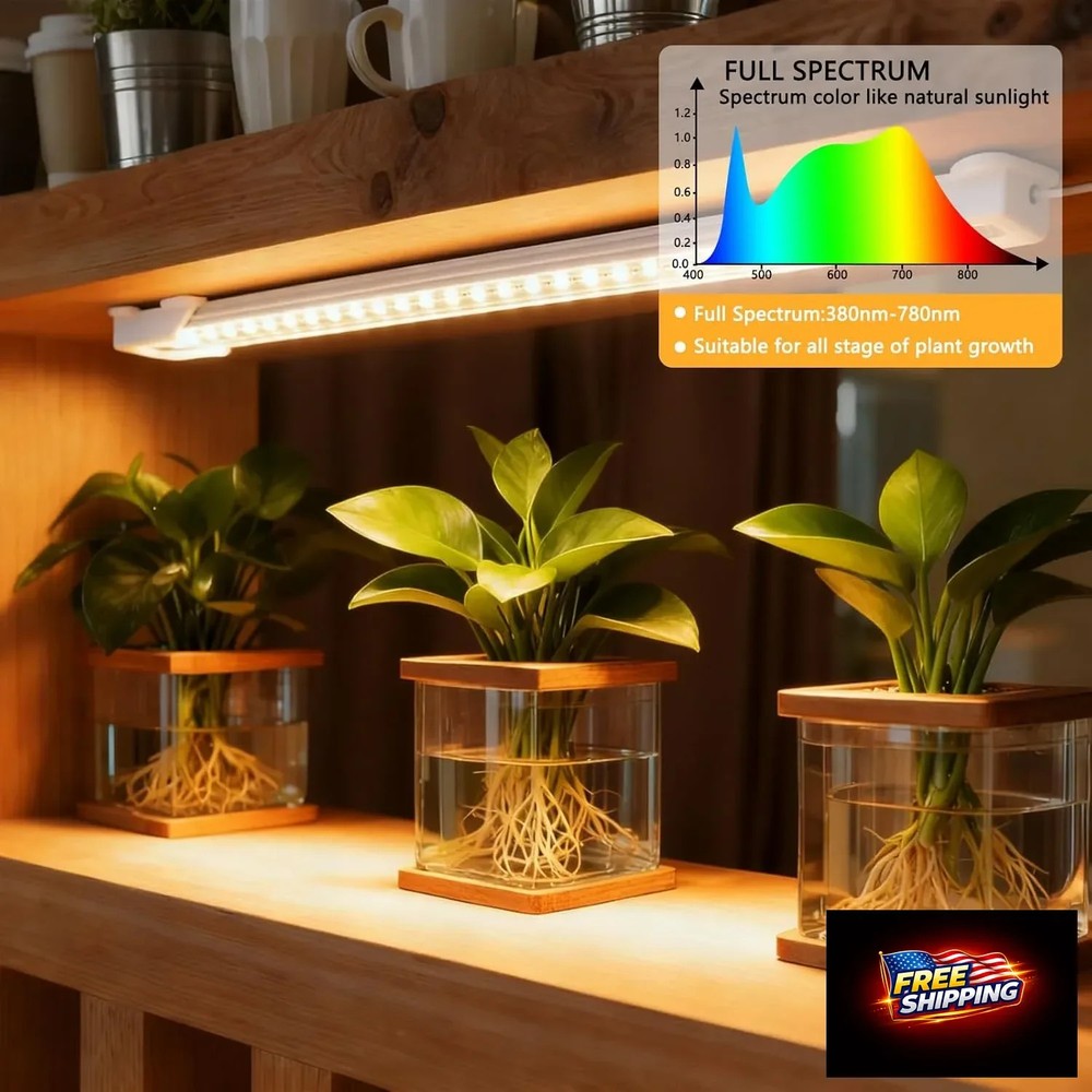 LED Grow Light Full Spectrum 3 Head Timer Dimmable Indoor Plants Light