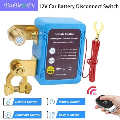 Kill Switch for Car, Remote Battery Disconnect Switch 12V 240A,Car Battery