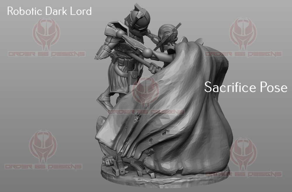 Star Wars Legion 3d printed General Grevious - Sacrifice Pose - unpainted