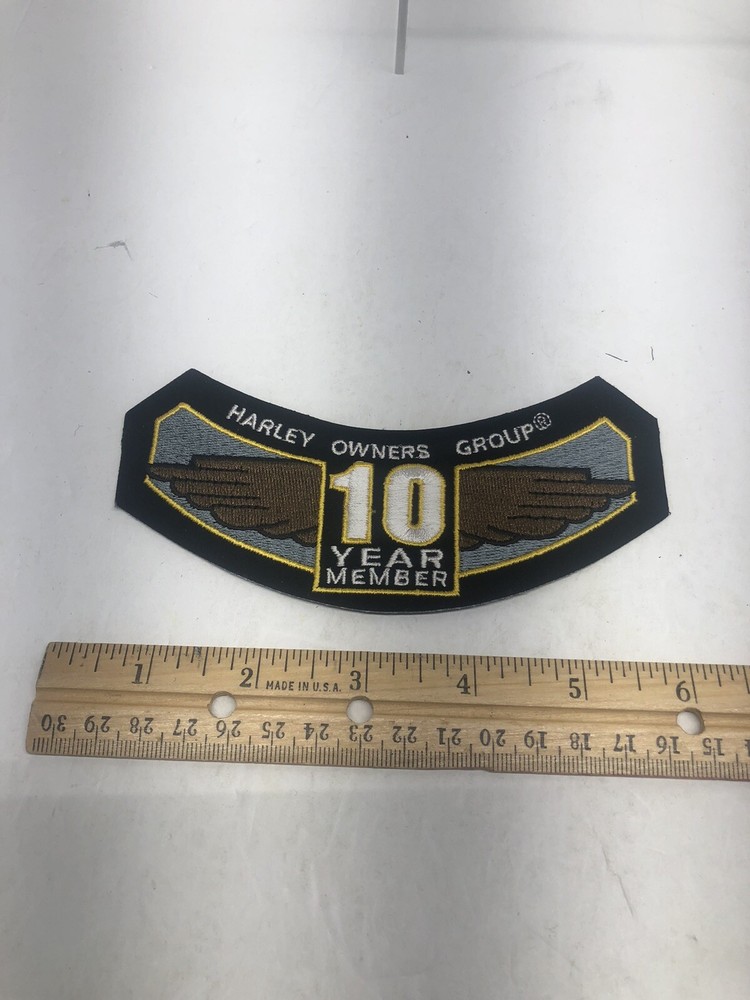 Harley Davidson HOG Owners Group Winged 10 Year Member Patch