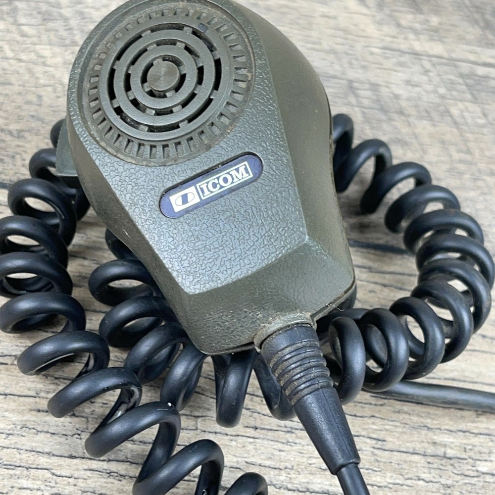 Icom Gray Handheld Microphone Talk Speaker Please see pictures and description