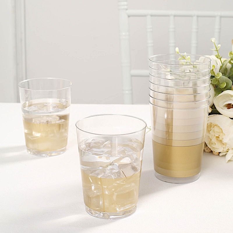 10 oz Disposable CLEAR PLASTIC CUPS Party TABLEWARE SALE