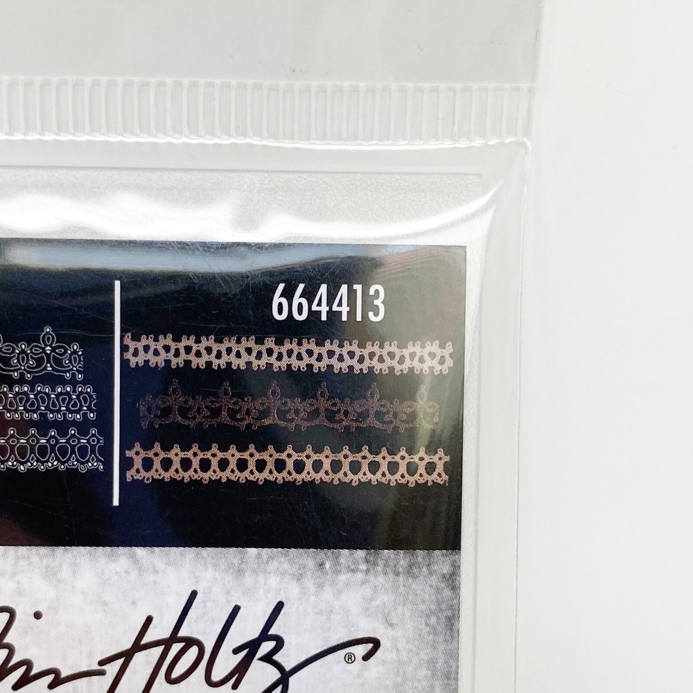 Sizzix Thinlits Tim Holtz Crochet 2 Winter Pattern Cutting Dies 664413 NEW