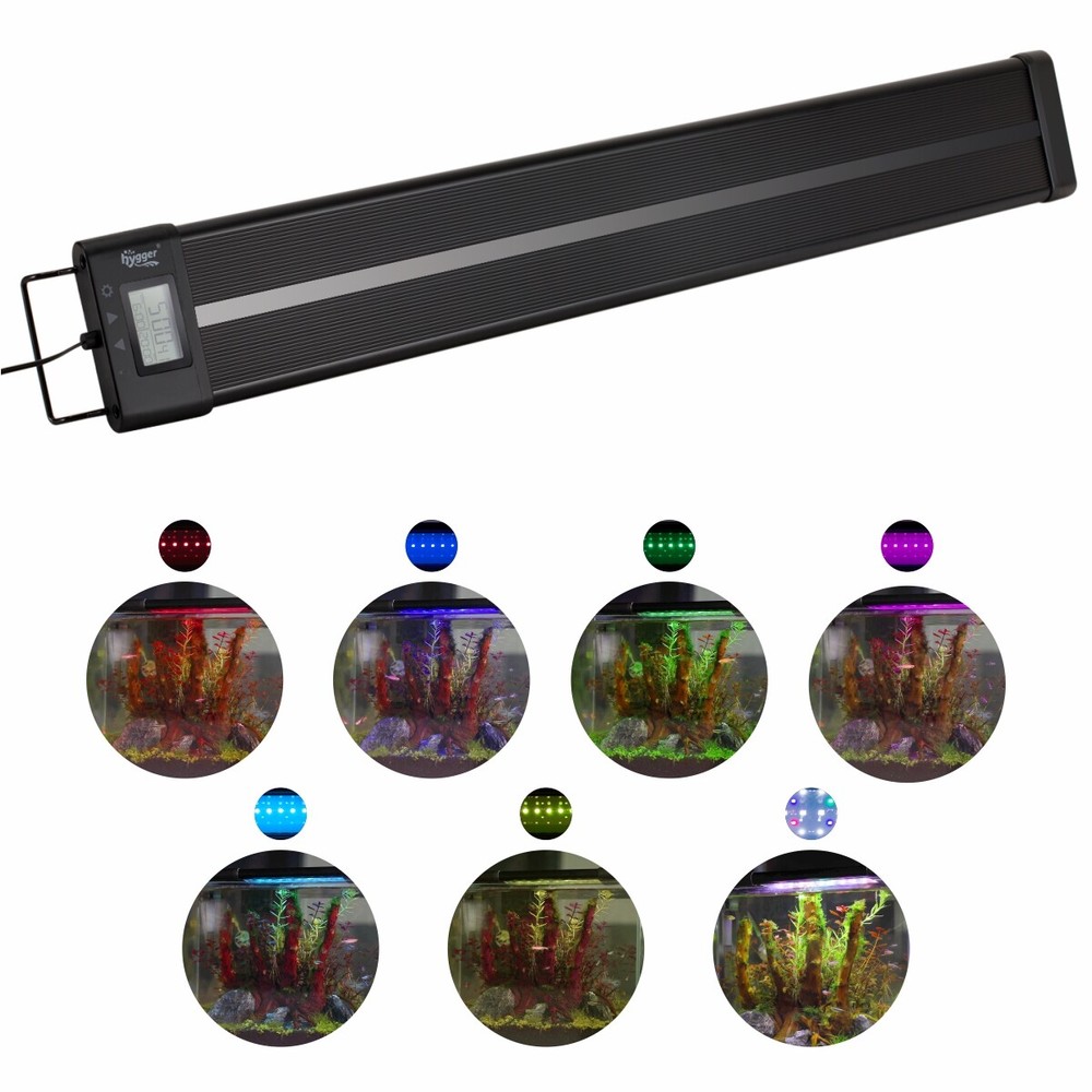 hygger Aquarium LED Light with Timer Adjustable Brightness 18 24 30 36 48"