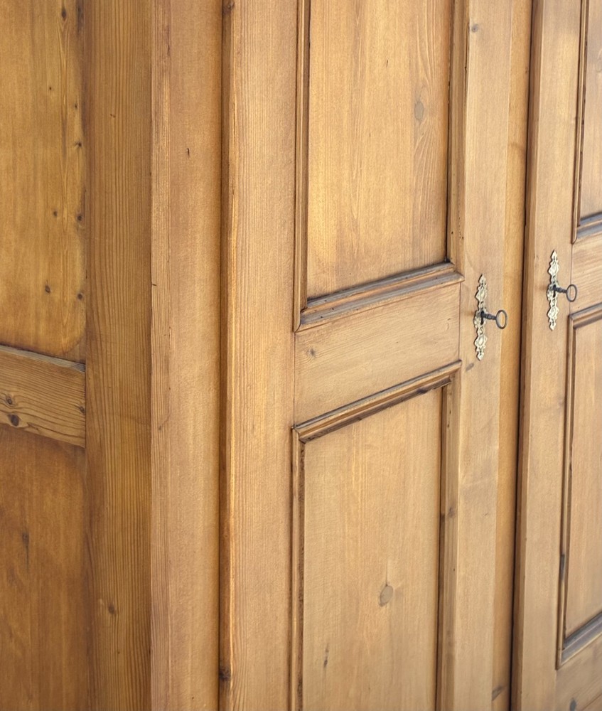 Antique Two Door Eight Panel Knock-Down Armoire