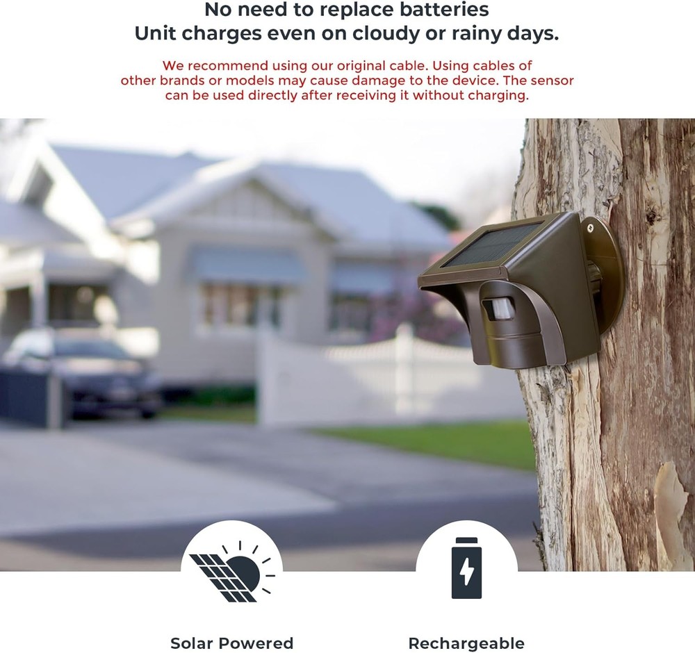eMACROS 1/2 Mile Long Range Solar Wireless Normal, 1 receiver and 1 sensor