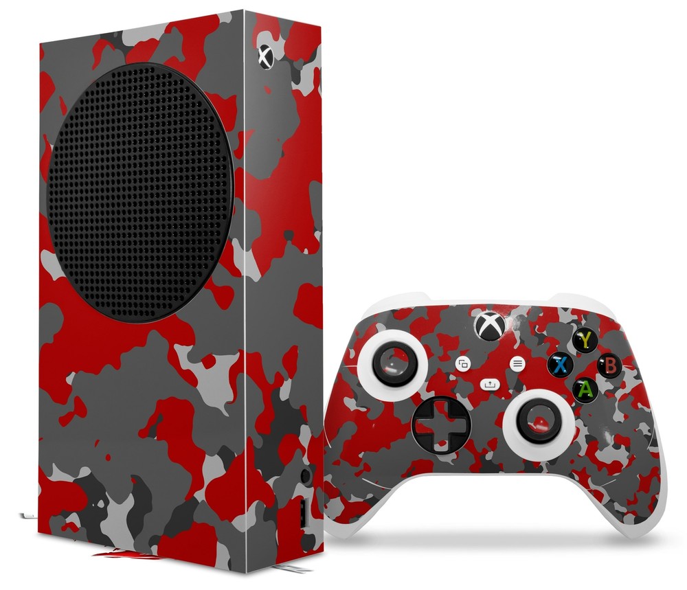 Skins XBOX Series S Console Controller Old School Camouflage Camo Red