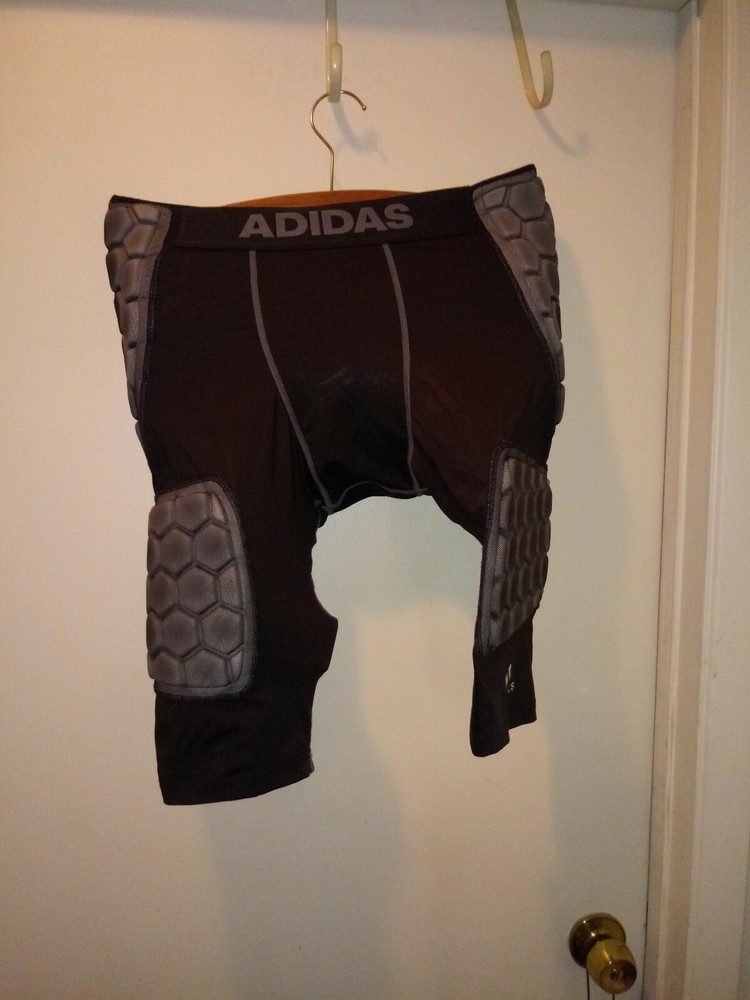 Mens Adidas Alphaskin Compression 5 Pad Shorts Black Medium