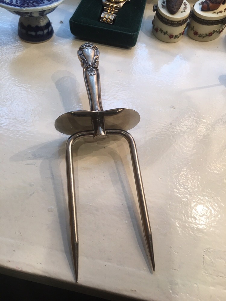 MEAT CARVING STERLING HANDLE FORK