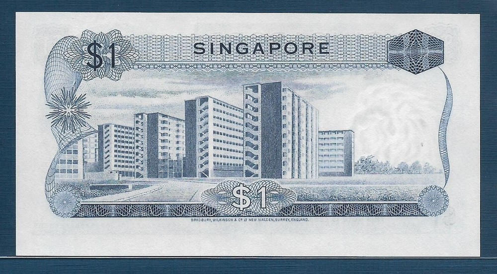 Singapore 1 Dollar, 1972, P 1d, UNC