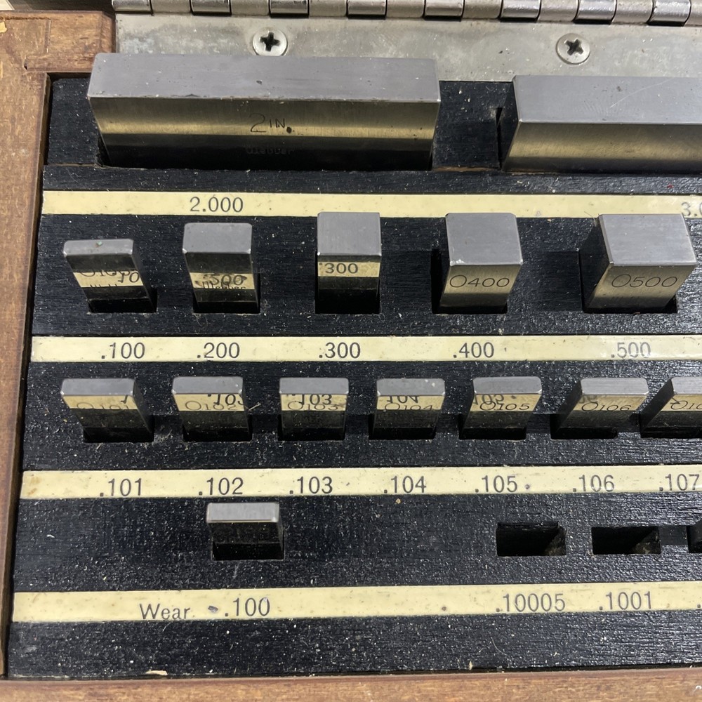 Starrett Webber RS43A1 Gage Block Set 43 piece *Missing 4 pcs