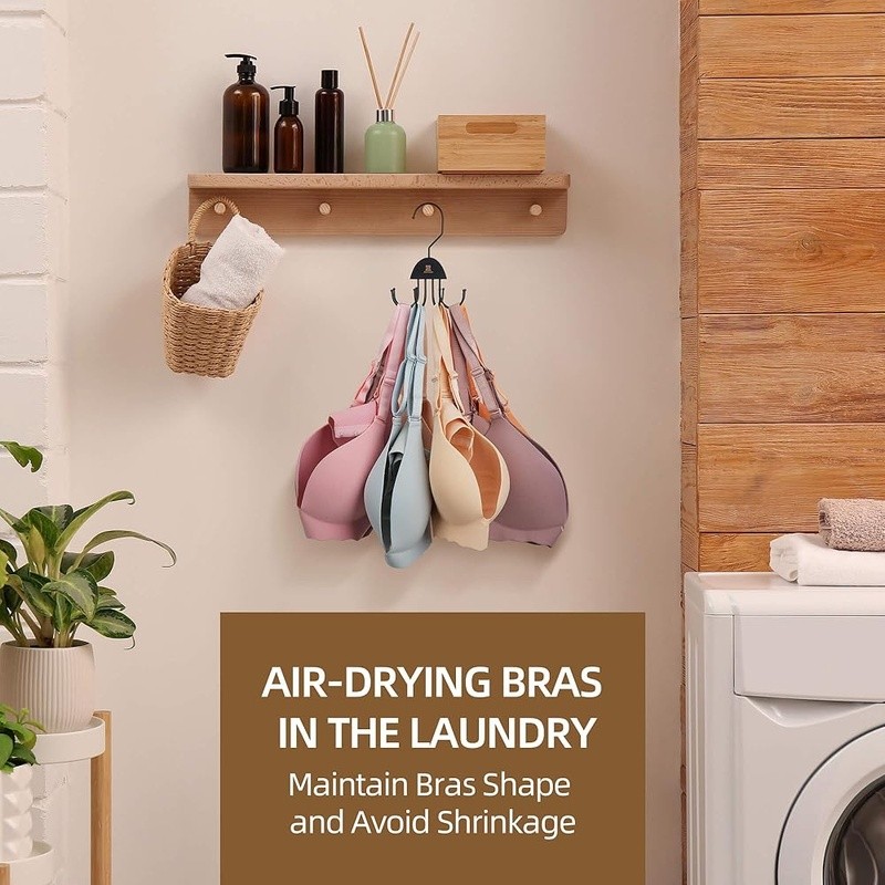 Tank Top Bra Hanger Set Space Saving 48 Capacity Rotating Hooks Storage Solution