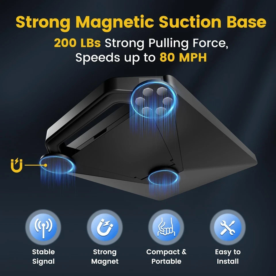STARGEAR Starlink Mini Magnetic Mount with Protective Case+ Magnets, Black