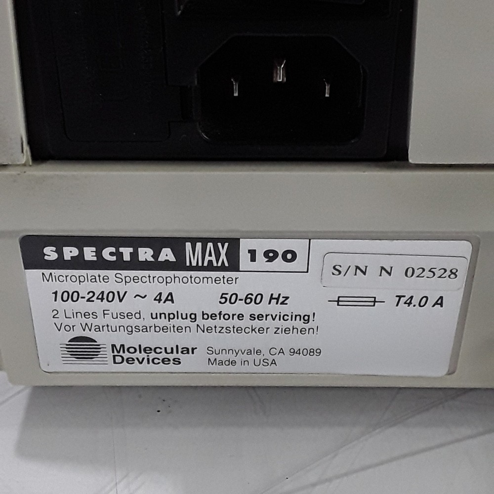 Molecular Devices SpectraMax 190 Microplate Spectrophotometer