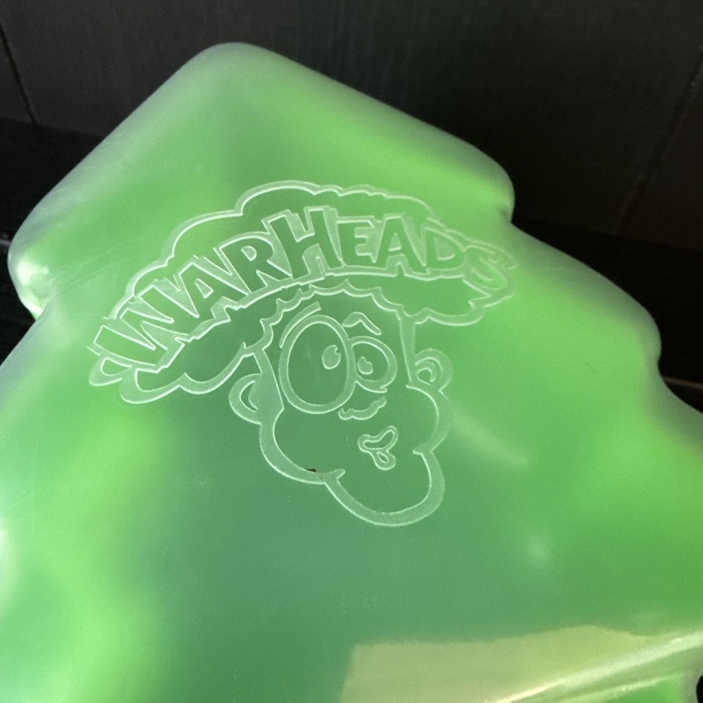 2 Warheads Candy Plastic Christmas Tree Containers Empty
