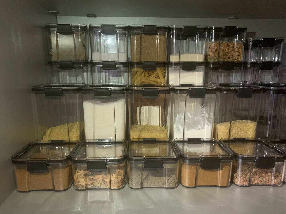 Food Storage Containers Airtight Cans Plastic Storage Boxes Stackable Food