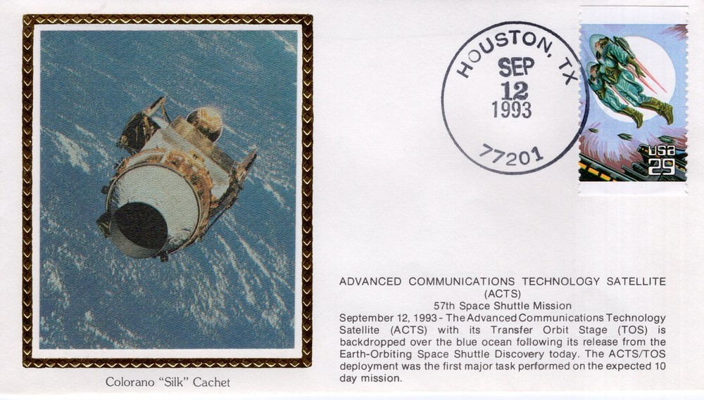 ACTS/TOS SATELLITE DEPLOYED - HOUSTON, TX 1993 FDC18007