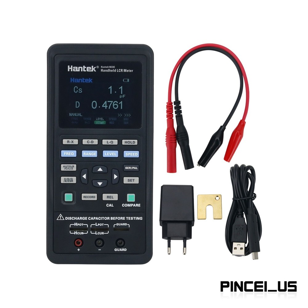 Hantek 1833C Handheld LCR Meter for Inductance Capacitance Resistance Testing SZ