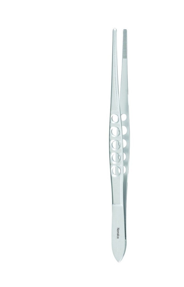 Set of 3  Standard Dressing Forceps, 5.5", Straight, Serrated Tips, Premium