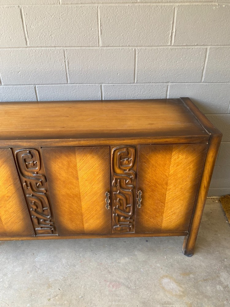 Mid 20th Century Brutalist Tessellated Sideboard