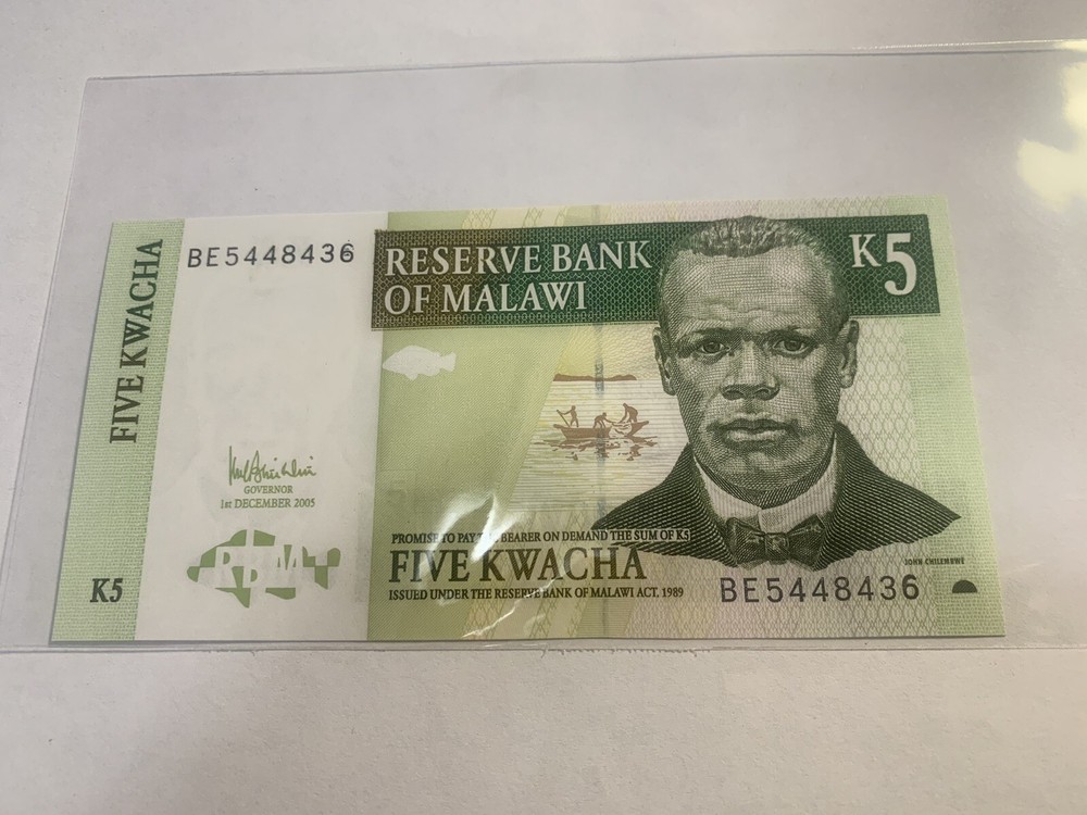 2005 MALAWI 5 KWACHA Banknote UNC