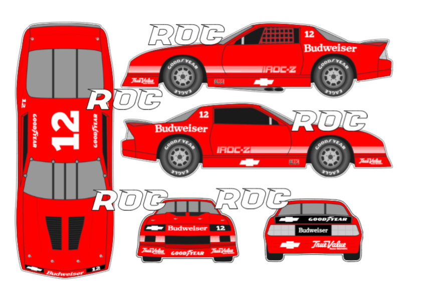 Dale Earnhardt IROC 5 PC HQ Sticker Set
