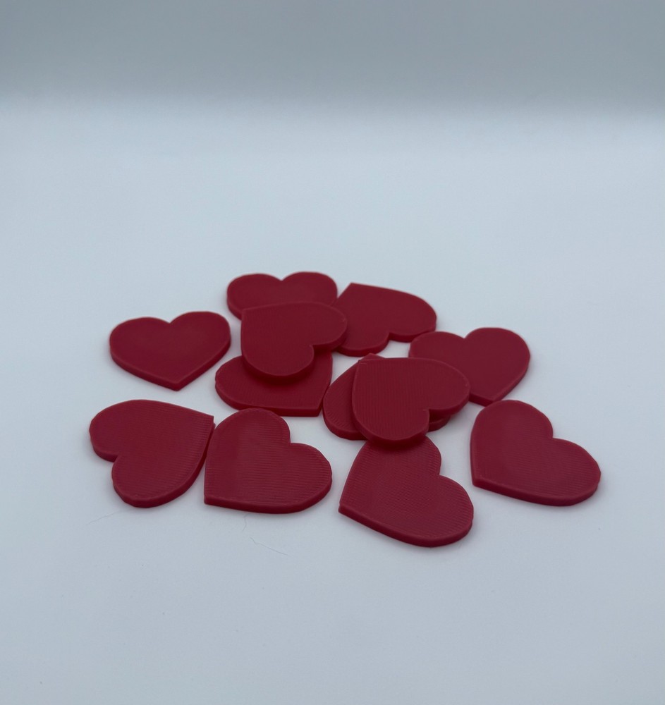 Hearts, 2cm and 3cm, Crafting, 3D Printed