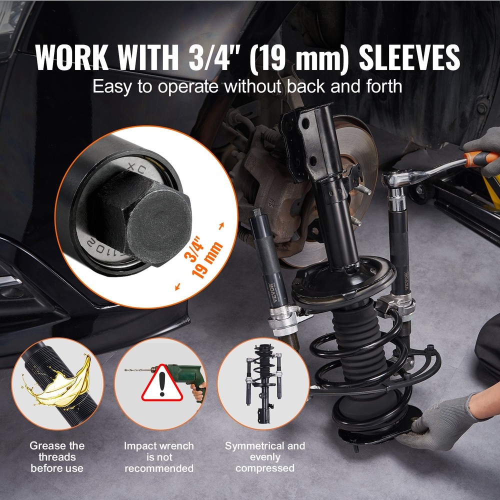 VEVOR Coil Spring Compressor Tool,2 pcs Heavy Duty Macpherson Strut Spring Compr
