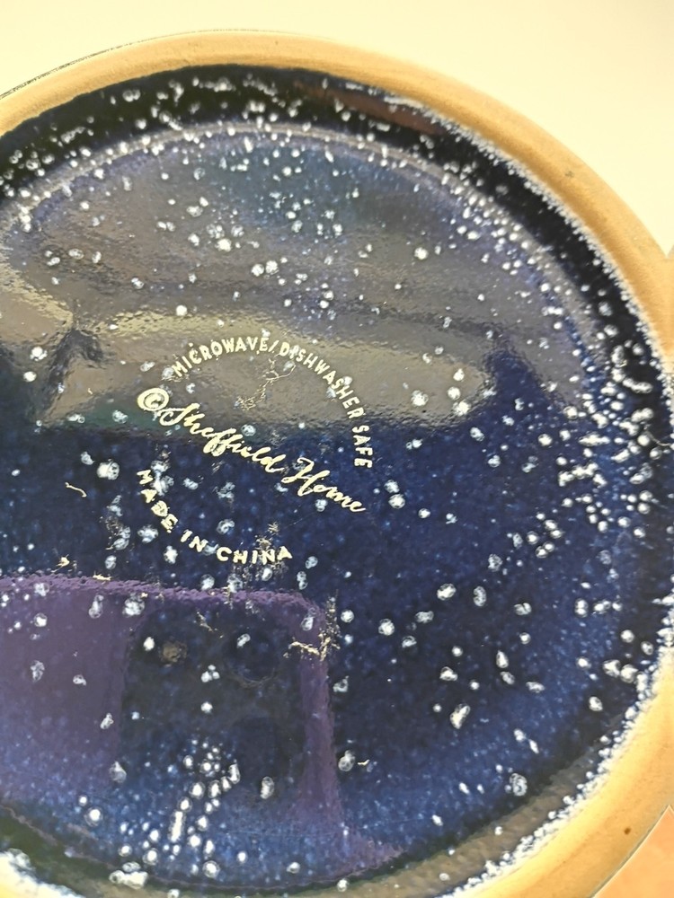 Sheffield Home Neutrals Small Pitcher 8" Ceramic Blue And White