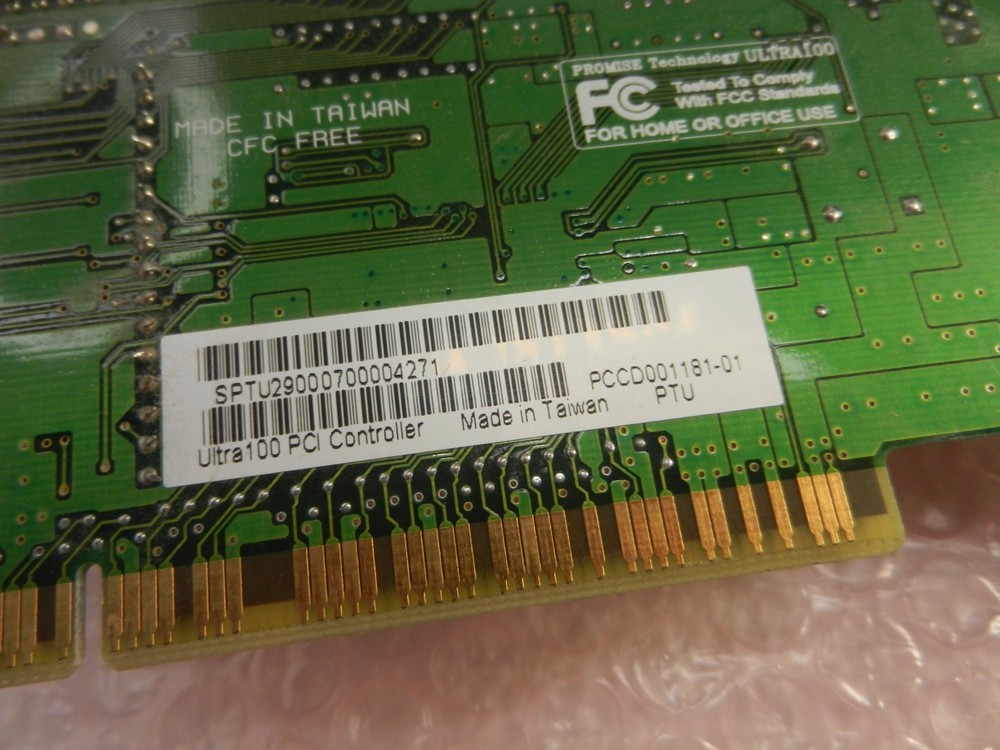 Promise Technology Fasttrak Ultra 100 Ide PCI Board Raid Controller Card & Cable