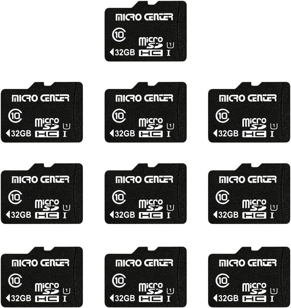 32GB Class 10 MicroSDHC Flash Memory Card 10 Pack with Adapter for Mobile Dev...