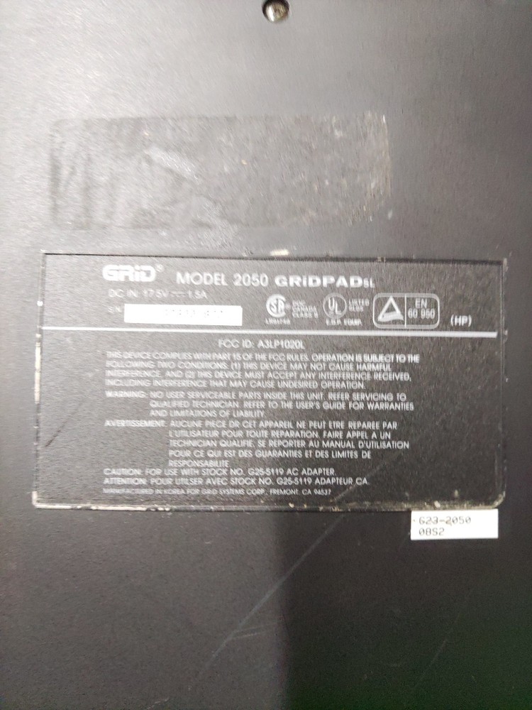 Vintage GRID Model 2050 GridPad Pen-Based Notebook – Rare Early Tablet Computer