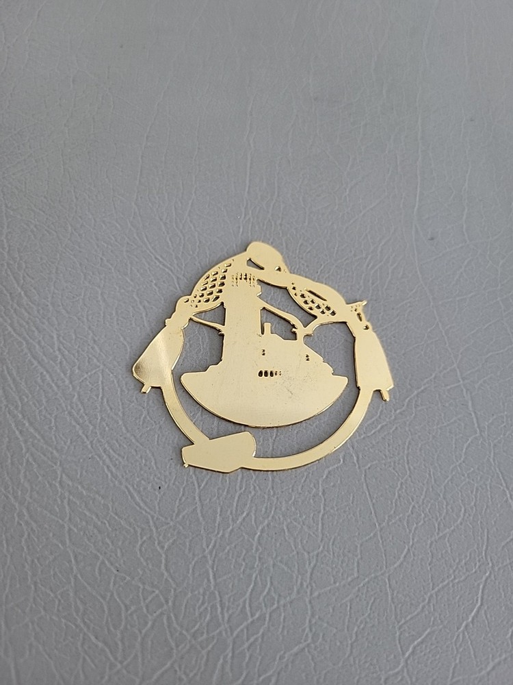 Vtg Cape Code Lighthouse Metal Gold Tone Bookmark 2"