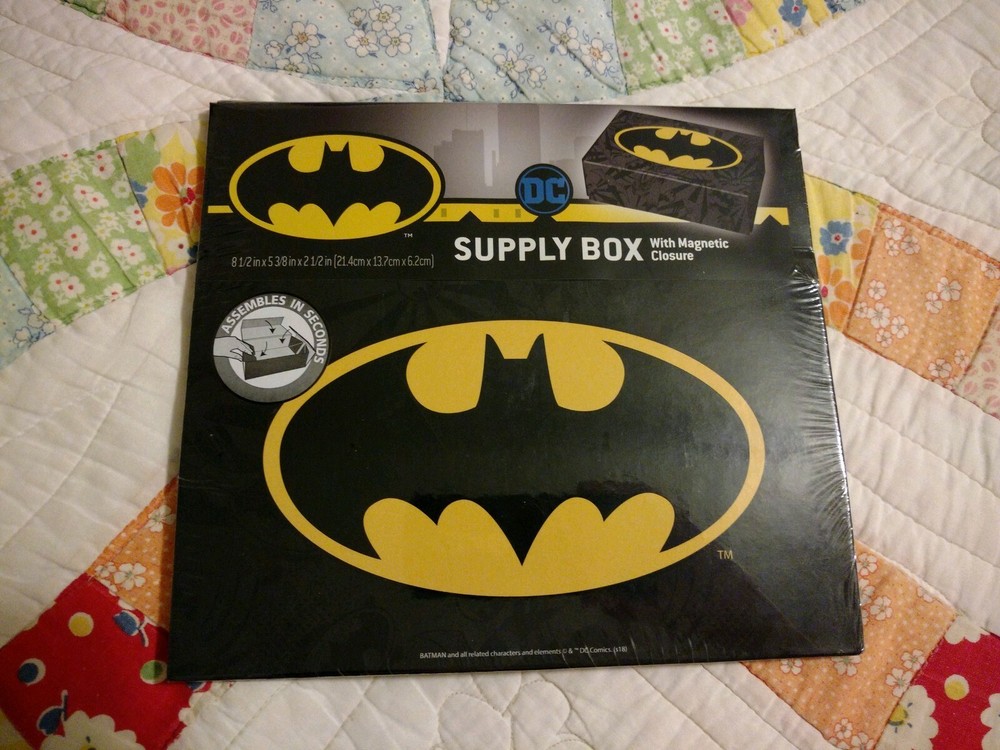 DC Comics Batman Supply Box with Magnetic Closure Assembles in Seconds NEW!